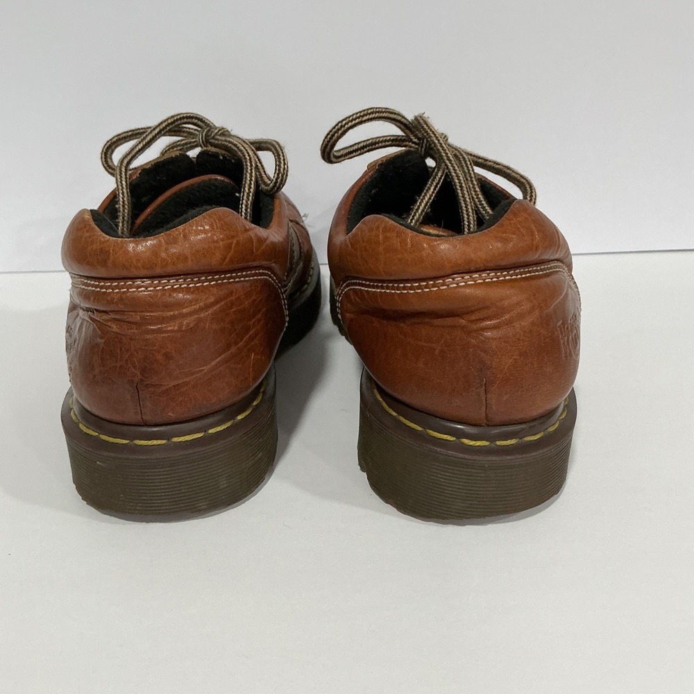 Vintage Y2K Chunky Distressed Brown Leather Dr. Martens Oxford Boots Sz 12, 8b68 - Picture 6 of 11